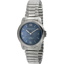 Timetech Men's Blue Dial Stainless Steel Expansion Watch