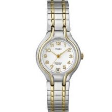 Timex 2-tone Elevated Classics Dress Expansion Watch W/ White Dial
