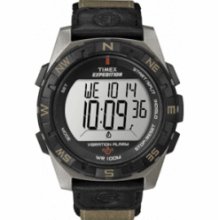 Timex Expedition Vibrate Alert Watch - Full Size - Brown Nylon
