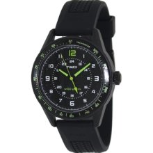 Timex Men's Originals T2P024 Black Silicone Analog Quartz Watch with