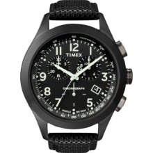 Timex T2n389 Originals T Series Chronograph Black Leather Strap 100m Uk Seller