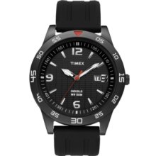 Timex Watch, Mens Black Resin Strap T2N694UM