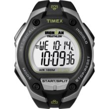 Timex Watch, Mens Ironman 30 Lap Black Resin Strap T5K412UM