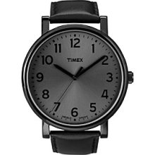 Timex Watch, Mens Premium Originals Classic Black Leather Strap 42mm T