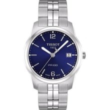 Tissot Classic wrist watches: Pr100 Steel Blue t049.410.11.047.01