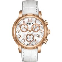 Tissot Dressport White Leather Chronograph Women's Watch T0502173611200