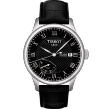 Tissot Le Locle Auto Power Reserve 39mm Watch - Black Dial, Black Strap T0064241605300 Sale Authentic