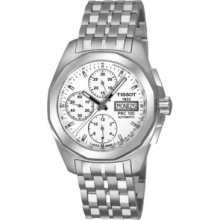 Tissot Men's PRC 100 Swiss Automatic Chronograph Day & Date Window Stainless Steel Bracelet Watch