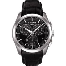 Tissot Quartz Black Leather Band Chrono Watcht0356171605100 T035.617.16.051.00