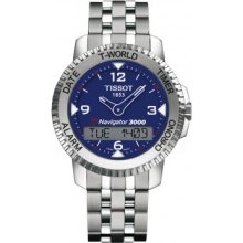 Tissot T-Navigator 3000 Steel Analog/Digital Multifunction Blue Mens Watch T96.1.488.42