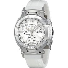 Tissot T-Race Chronograph White Rubber Strap Ladies Watch