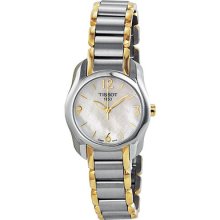 Tissot T-wave Mother Of Pearl Dial Two-tone Ladies Watch T0232102211700