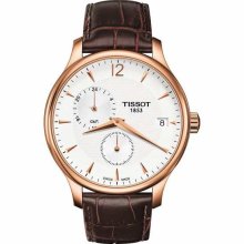 Tissot Tradition Rose Goldtone Gmt Mens Watch