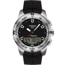 Tissot Watch, Mens Swiss T-Touch Ii Black Rubber Strap T0474201705100
