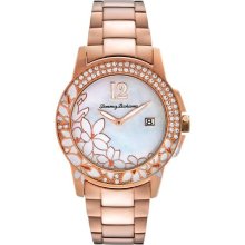 Tommy Bahama Floral Bracelet Rose Gold Watch Womens