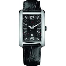 Tommy Hilfiger 1710285 Black Crocodile Leather Men's Watch ...