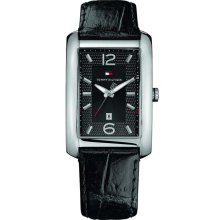 Tommy Hilfiger 1710285 Black Crocodile Leather Men's Watch