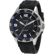 Tommy Hilfiger Black Silicone Men's Watch 1790835