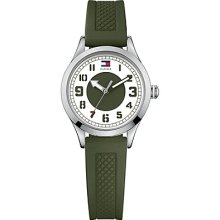 Tommy Hilfiger Stainless Steel Sport Olive Silicon Strap Watch - Green - Os