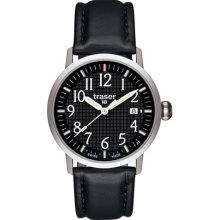 Traser Classic Basic Watch with Black Waffle Dial Classic-Basic-B