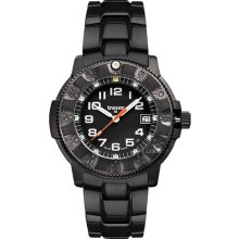 Traser Mens Limited Edition Commander 100 Analog Titanium Watch - Black Bracelet - Black Dial - P6507.A80.32B.01