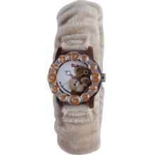 Trudi Kids' Beige Fur Teddy Bear Watch