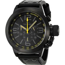 TW Steel Canteen Black Dial Black Leather Mens Watch TW900R