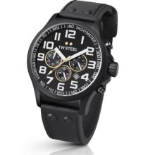 TW Steel LRGP Pilot Black Dial Chronograph 48mm Mens Watch TW678