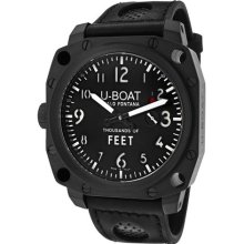 U-Boat Men's Stainless Steel Black Dial White Index ...