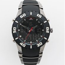 U.S. Polo Association Gunmetal Analog And Digital Chronograph Watch -