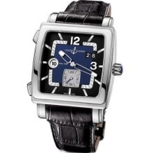 Ulysse Nardin Quadrato Dual Time Steel Mens Watch 243-92-632