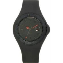 Unisex Jelly Black Plastic Resin Case Black Dial Silicone Strap Date