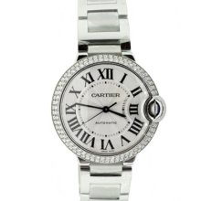 Unisex Mid Size Diamond Cartier Ballon Bleu Swiss Automatic Watch W6920046