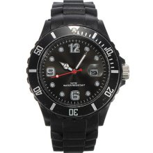 Unisex Silicone Candy Color Sport Quartz Wrist Watch With Date Calendar