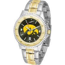 University of Iowa Hawkeyes Men's Stainless Steel and Gold Tone Watch