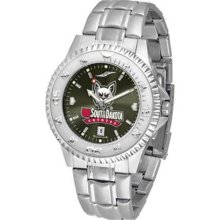 University of South Dakota Men's Stainless Steel Dress Watch