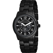 Vernier Women's V206 Round Black Chrono Look Bracelet Watch