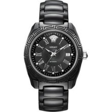 Versace Watches DV One Round Automatic Watch In Black Model