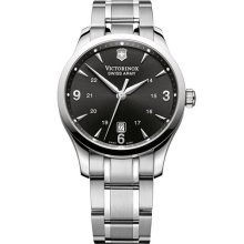 Victorinox Swiss Army 'Alliance' Large Bracelet Watch Black/ Silver