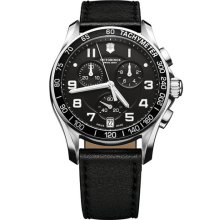Victorinox Swiss Army 'Chrono Classic' Leather Strap Watch