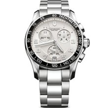 Victorinox Swiss Army Chrono Classic Silver White Dial Men's Watch #249035