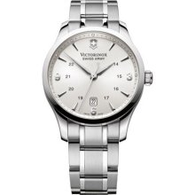 Victorinox Swiss Army Men's Alliance Swiss Made Quartz Round Case Stainless Steel Bracelet Watch