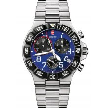 Victorinox Swiss Army Summit XLT Chronograph Metallic Blue Dial Mens Watch 241407