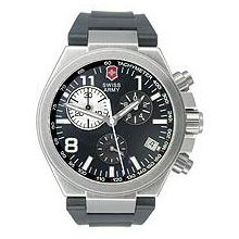 Victorinox Swiss Army Watch, Mens Chronograph Black Rubber Strap 24115