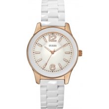 W10601L1 Guess Ladies Sport BUBBLES White Watch