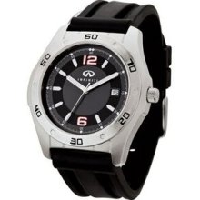Watch Creations Unisex Sport Watch w/ Black Dial & Rubber Strap Promotional