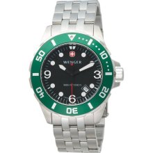 Wenger Aquagraph Deep Diver 1000m - Stainless - Black Dial - Green