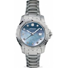 Wenger Ladies Diamond Sport Grey Mother of Pearl Dial 70396