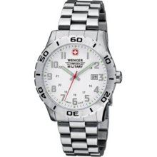 Wenger Swiss Military Grenadier Watch - White Dial Bracelet - Men's Watches