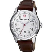 Wenger Terragraph Stainless Steel Leather Watch - 0541.103 - Men